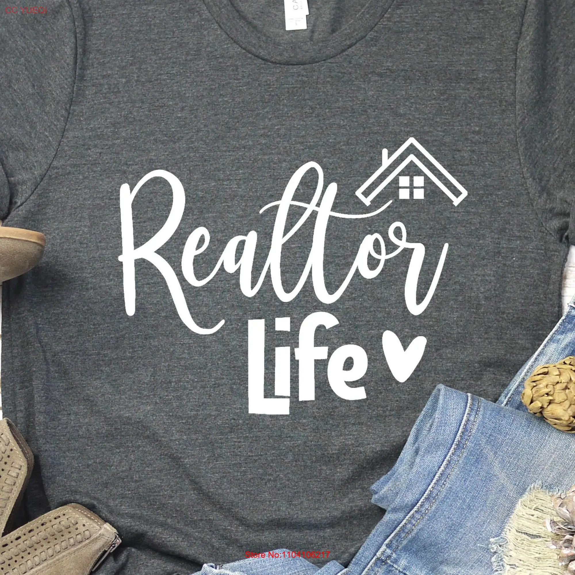 Realtor Life T Shirt For Mother s Day Estate Agent Real long or short sleeves