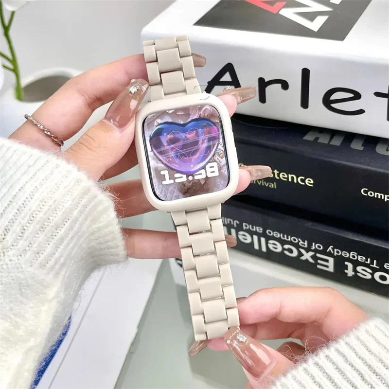 حافظة حلوى لطيفة + حزام لساعة أبل الترا 2 باند 49 مللي متر 45 مللي متر 41 44 مللي متر 38 42 40 Correa Band لسلسلة iWatch 10 9 8 7 se 6 5 4 #6