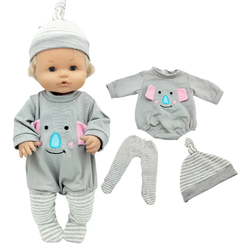 40cm Bebe Doll Clothes for 16-inch Nenuco Winter Plush Suit Ropa Y Su Hermanita Doll Rompers Accessories