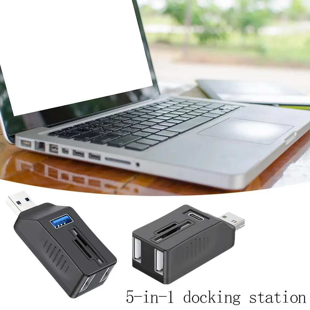 1PC USB 3.0 HUB Adapter Mini Splitter Extender Box 3 Port High Speed For PC Laptop U Disk Card Reader Docking USB Hub Conve D4M3