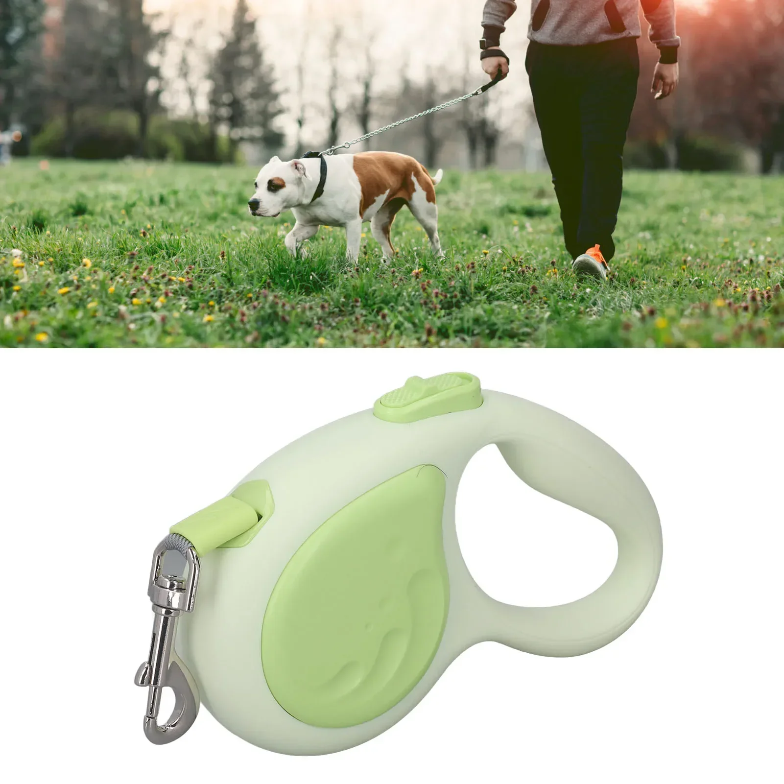 Retractable Dog Leash Automatic One Handed Brake Ergonomic Durable Pet Walking Leash For Walking Travel Training