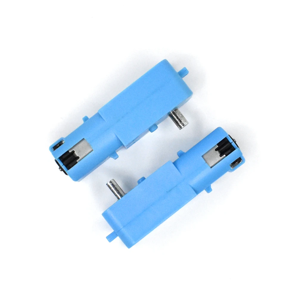 DC 3V-6V 1:90 Metallgetriebemotor Ganzmetall/Halbmetall Einachsiger Getriebemotor Roboter Intelligentes Fahrzeug Geschwindigkeitsreduzierer TT Motor Blau – Detail 2