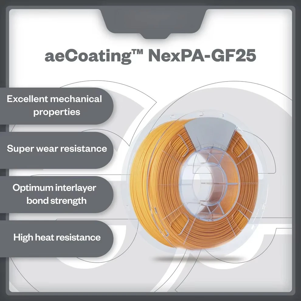 25% Carbon Filled Nylon 3D Printer Filament 1.75mm 1kg High Heat Resistant Industrial Consumable