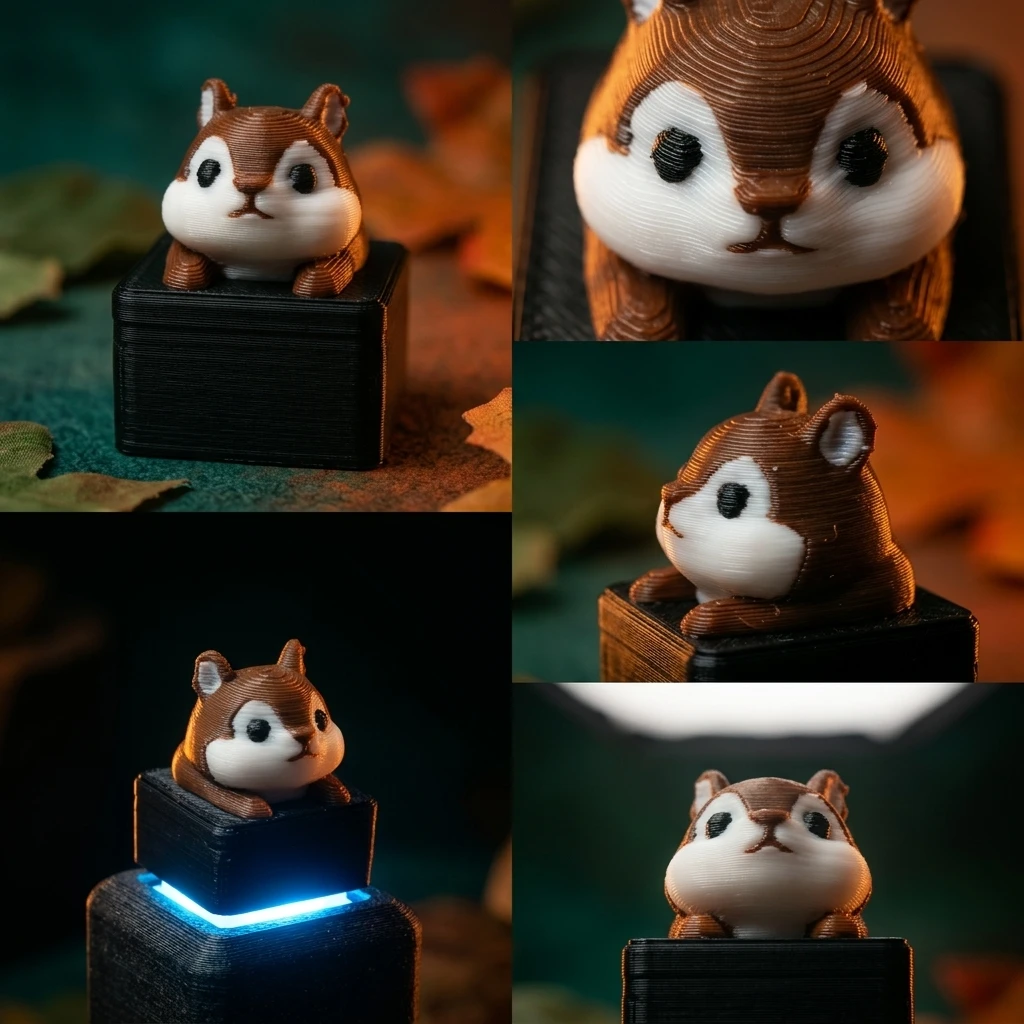 Cute squirrel shape, ESC key cap, compatible layout-creative mechanical keyboard decoration, computer key cap