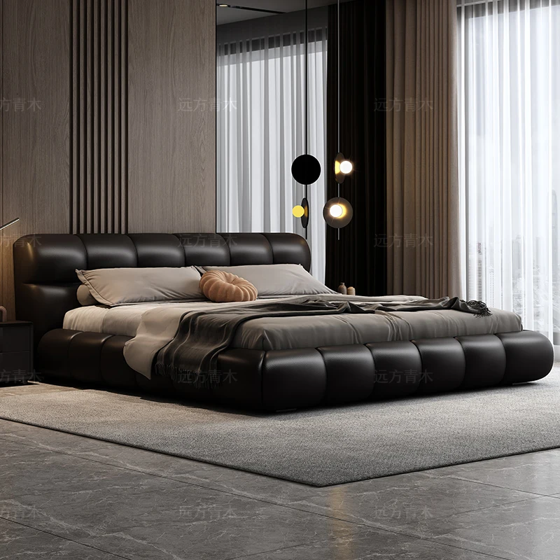 Modern Aesthetic Beds Bedroom Furniture Black Luxury Beds Unique Headboard Cama De Lujo Para Dormitorio Bedroom Furniture