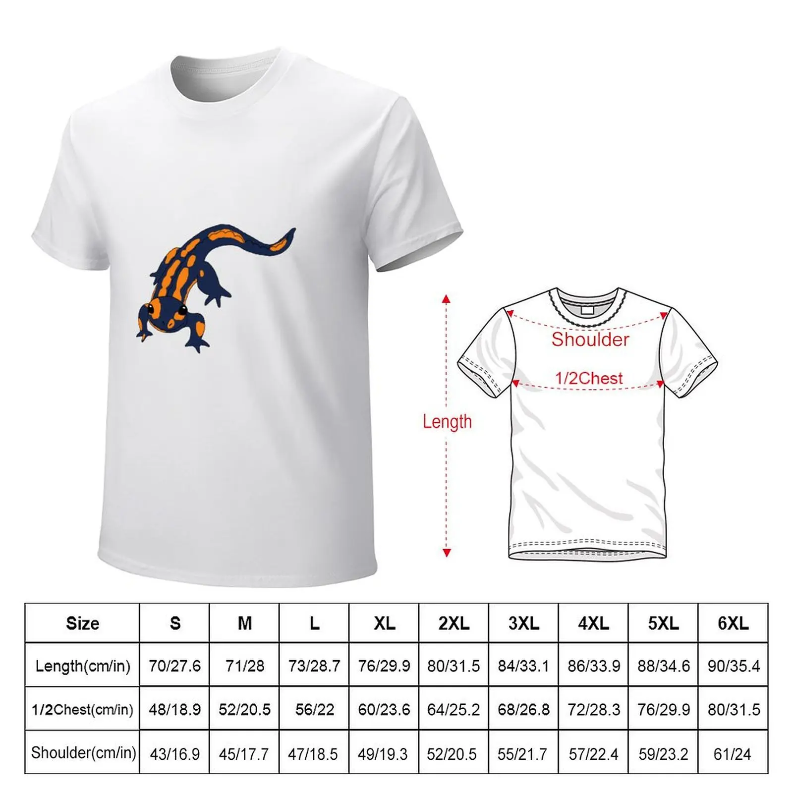 Salamander T-shirt graphics funnys Men's t-shirts