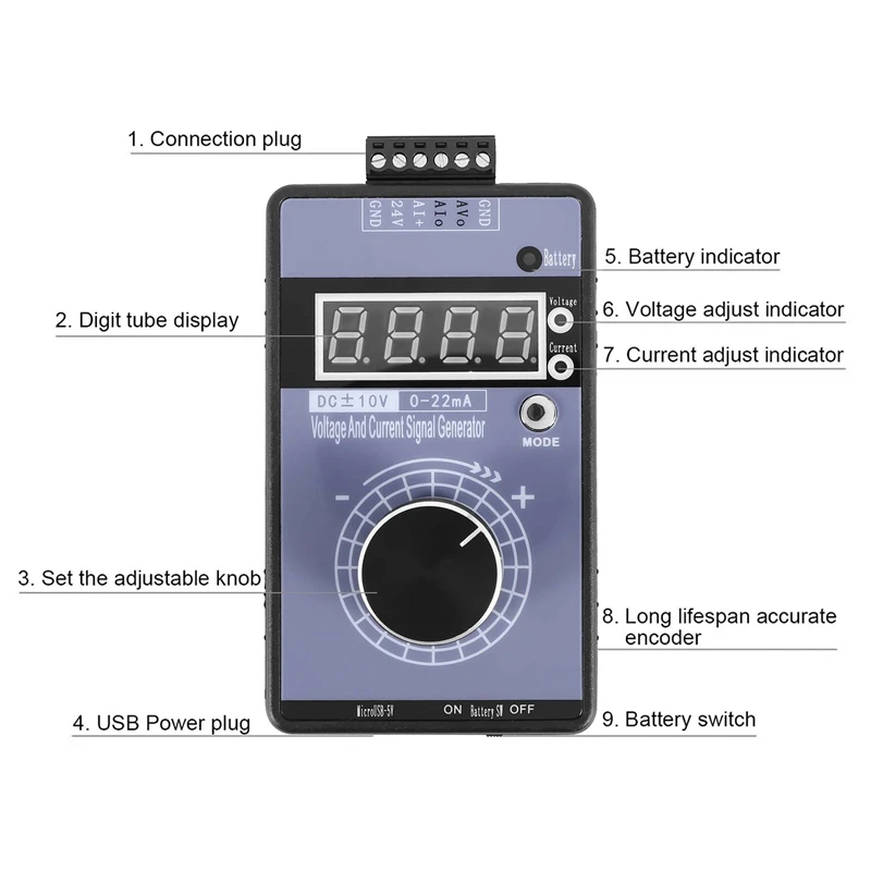 Precision 4-20MA Current Voltage Signal Generator, Analog Simulator For PLC And Panel Debugging, Frequency Converter