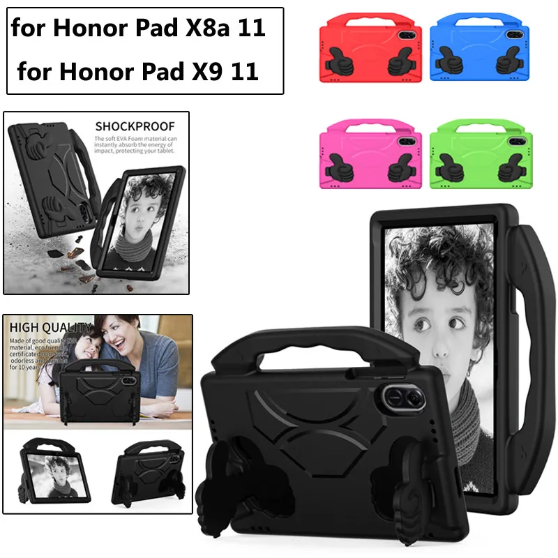 Case for Honor Pad X8a 11 2024 X9 11inch X9 X8 Pro 11.5inch X8 X8 Lite 10.1 Tablet EVA Child Eva Handle Stand Case Safe Foam