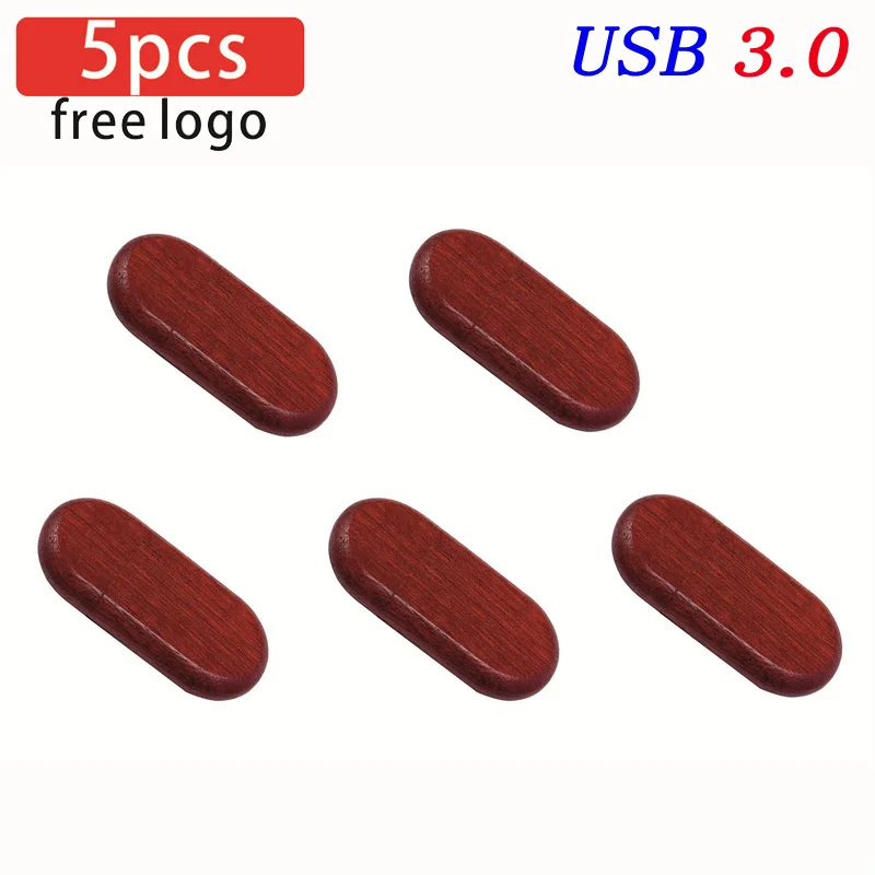 5 PCS LOT USB 3.0 Flash Drives 128GB Wooden Box Pen Drive 64GB Free Custom Logo Pendrive 32GB Wedding Gift Memory Stick 16GB 8GB