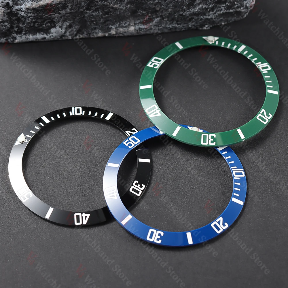 38*30.5 مللي متر سبائك السيراميك ساعة الحافة إدراج حلقة المنحدر ل NH35/36 GMT الغوص 40 مللي متر التلقائي الميكانيكية ساعة جزء استبدال