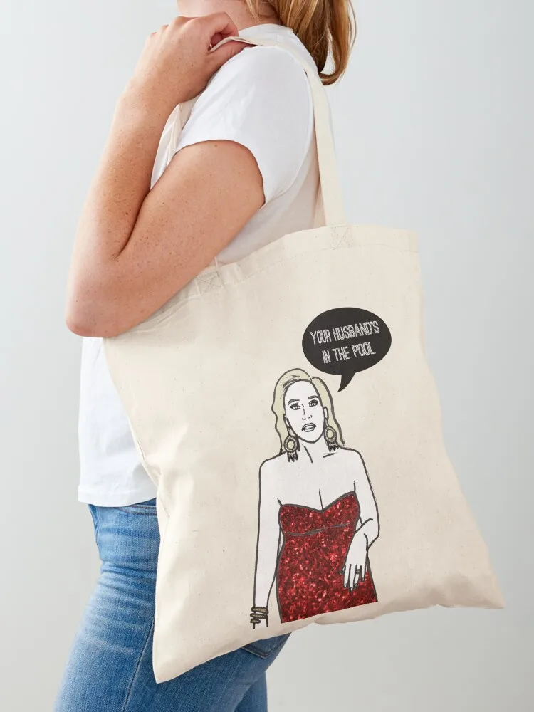 

Husband in the pool Tote Bag Handbags canvas tote Cloth bags Women's tote bag
