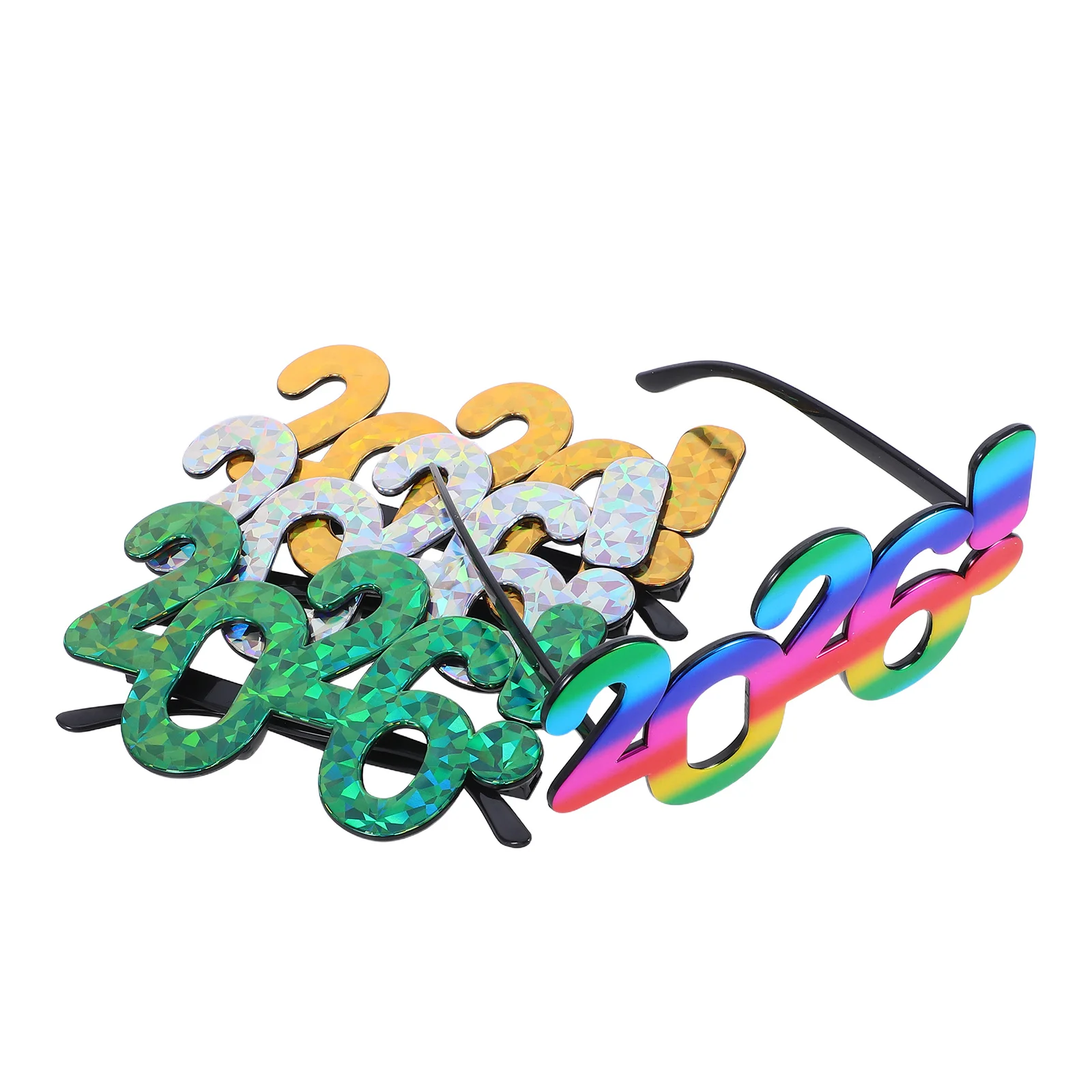 

4pcs 2026 Glasses Novelty Number Eyewear Lightweight Durable Party Favors New Year Eve Celebration Photo Props Chinese New Year
