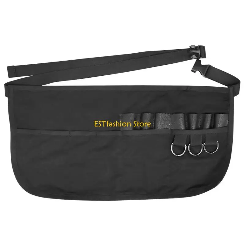 

Y5GC Unisex Waist Apron with Pocket Beauty Salon Apron For Hairdressers Makeup Artist