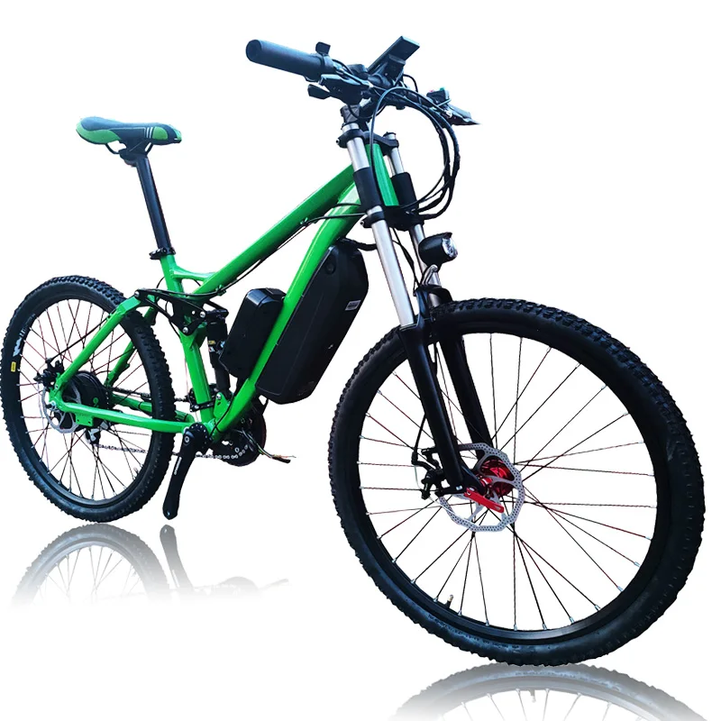 

Kalosse Full Suspension Electric Bike 48V 20AH 1000W 26*2.1 Electric Mountain Bike Electrical Bike