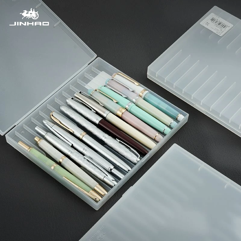 

Органайзер-кейс JINHAO на 12 ячеек для ручек и канцелярских принадлежностей, пластиковый, для школьных принадлежностей, для канцелярии HONGDIAN MAJOHN