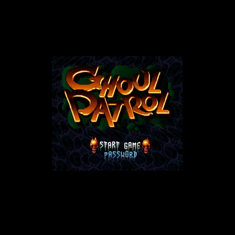 Big Gray Game Card para EUA Jogos, Ghoul Patrol, NTSC, 46Pin, 16 Bit