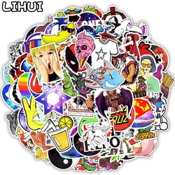 150-500 PCS Mixed Random Stickers Graffiti Funny Anime Waterproof Rock Cool JDM Brand Sticker for Laptop Skateboard Suitcase Car