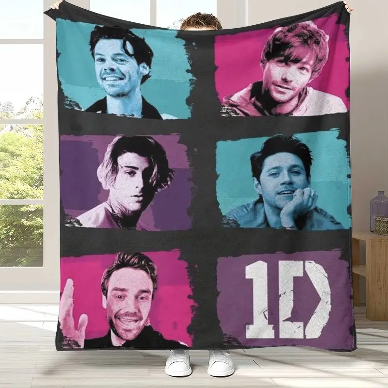 1D One D-Direction Boy Band Soft Flannel Throw Blanket,Cozy Warm Blanket for Bed,Sofa,Living Room,Picnic,Camping,Home Decor,Gift