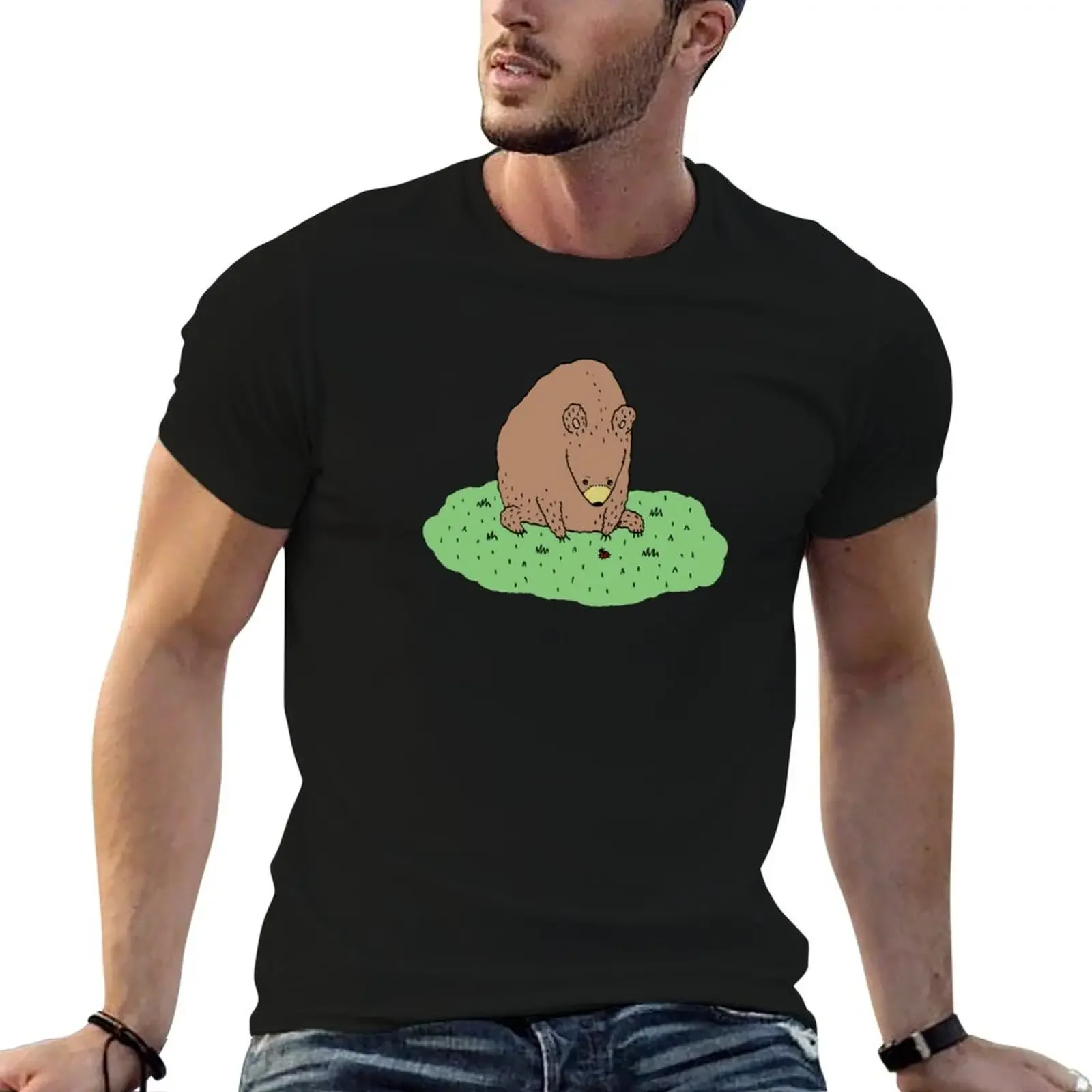 Bear & Ladybird T-Shirt customs design your own new edition graphic shirts Short sleeve tee plain black t shirts men