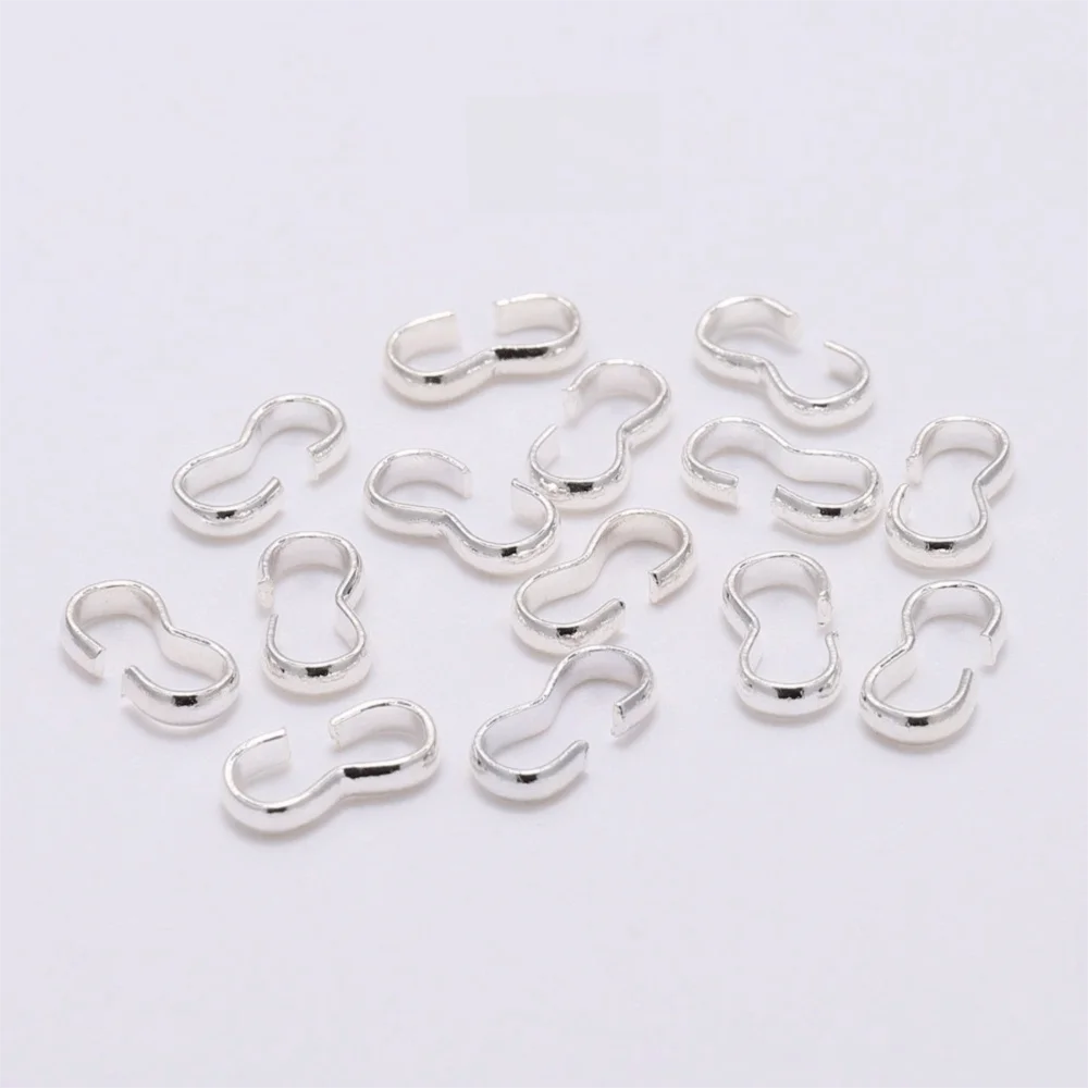 100Pcs Metal Open Link Connector W Shape Double Open Charm Connector Smooth Finish Jewelry Connector Buckle