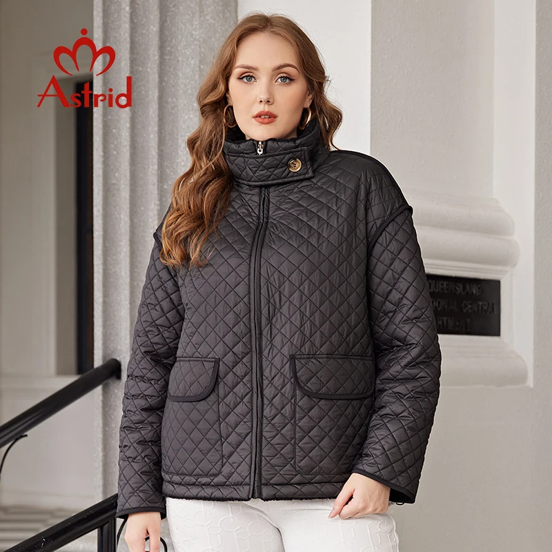 Imagem -02 - Astrid 2023 Outono Inverno Cabolsa de Pele do Falso para Mulheres Topos Moda Costura Parkas Oversize Cabolsa Feminino Dois Lado Wear Roupas Femininas