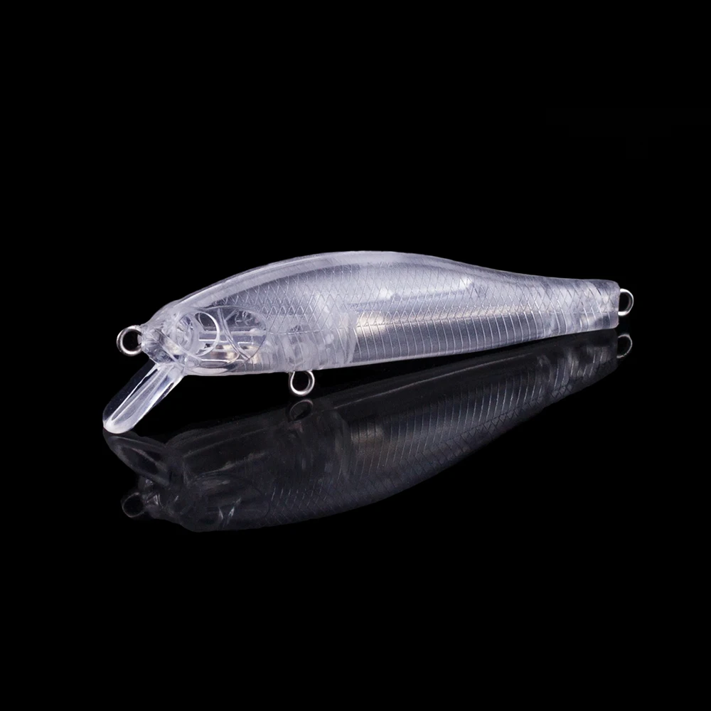 Hanlin 10/20pcs Blanks 7CM 4.5G Unpainted Hard Fishing Lures Glider Jerkbait Shallow Diving Floating Customized Wobbling Minnow