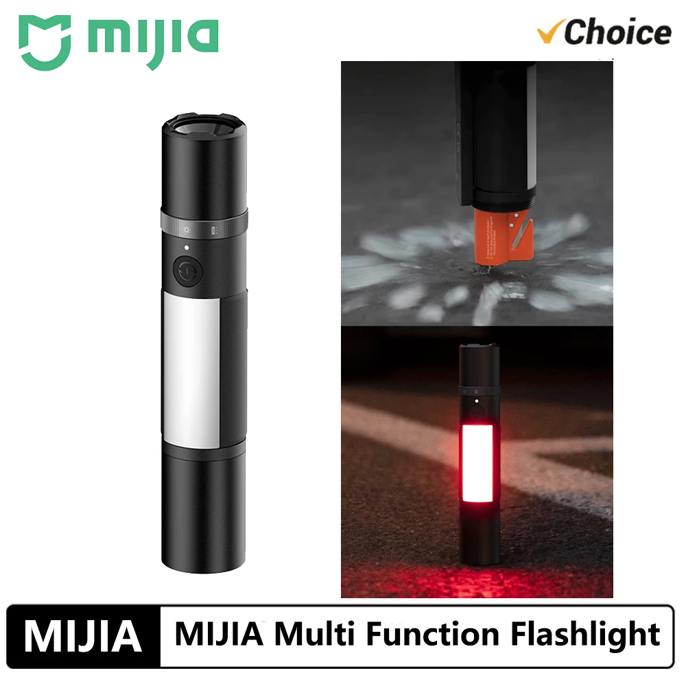 2026 MIJIA Multi Function Flashlight Zoomable Ultra Bright Torch Window Breaker Safety Belt Cutter Car Emergency Light LED（CN)