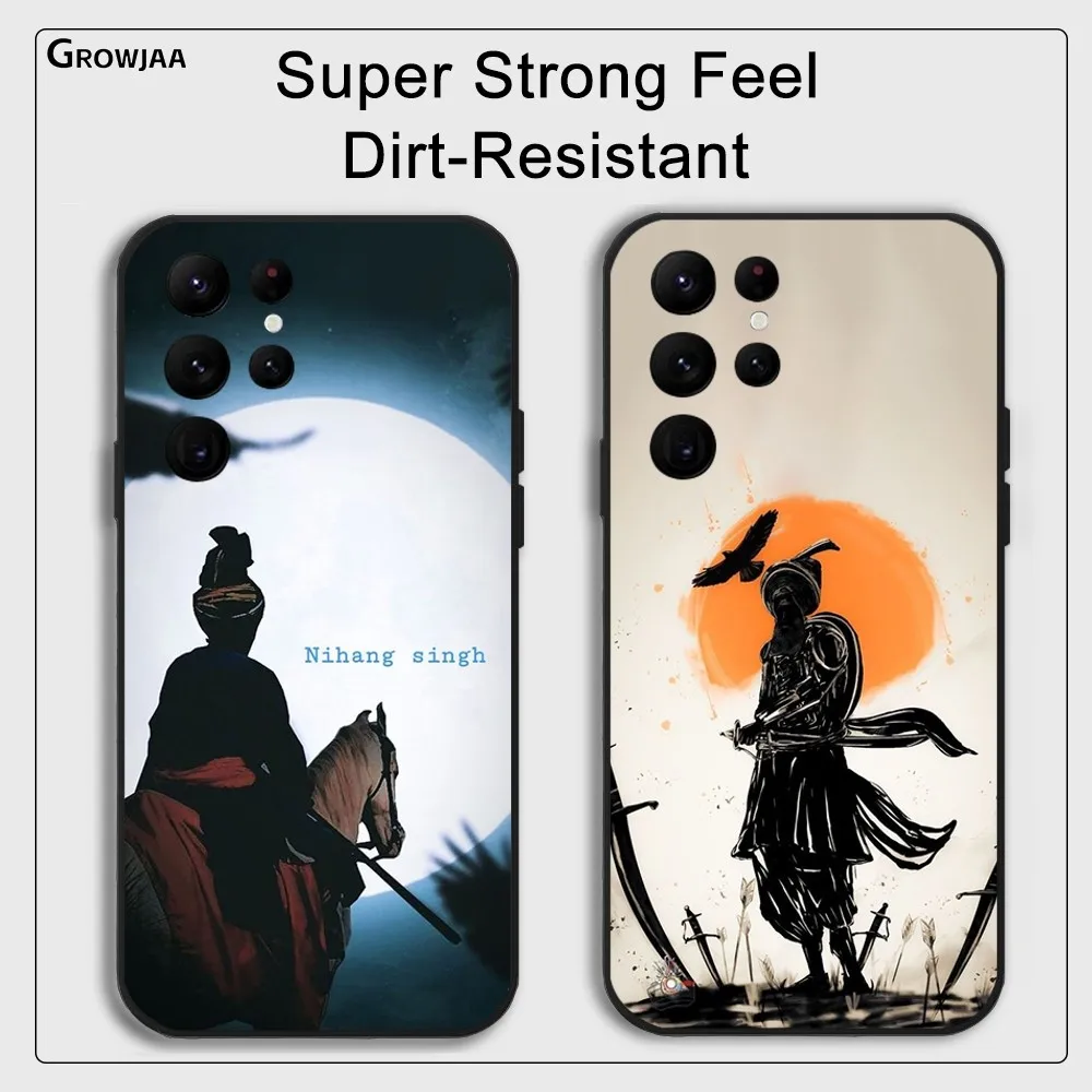 Nihang Singh Sikh Warrior Phone Case for Samsung Galaxy S24 Ultra S22 S23 Ultra S21 S20 5G Protective Silicone TPU Funda