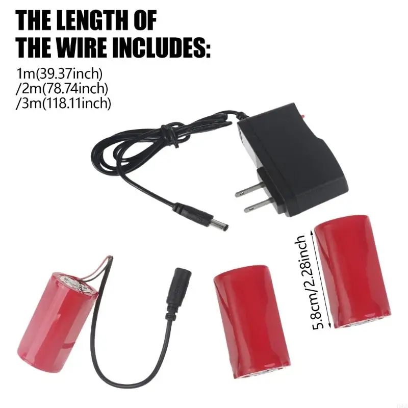 T5ea Long Adattatore alimentazione per alimentazione per 3 LR20 D Batteria in luce decorativa
