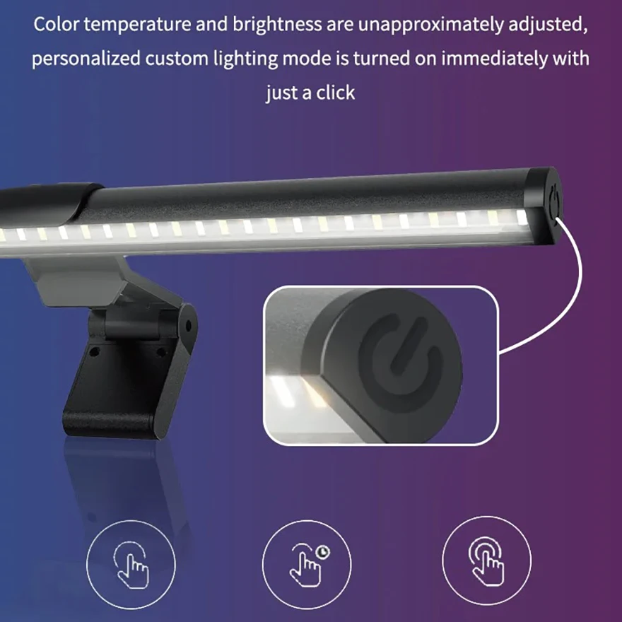 30/40 سنتيمتر رصد شاشة الكمبيوتر ضوء LED يعتم التعلم القراءة الإضاءة عكس الضوء USB ليلة ضوء بار اللمس حماية العين الخفيفة