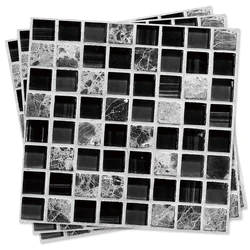 Self-adhesive Kitchen Mosaic Tile Sticker Splashback Decoration Bathroom Adhesive Wall Vinyl Waterproof PVC Wallpaper Panel