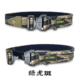 2 inch Width Combat Ronin Style Tactical Molle Belt Outdoor Military Hunting Double Layer Belt Molle System Airsoft Belt