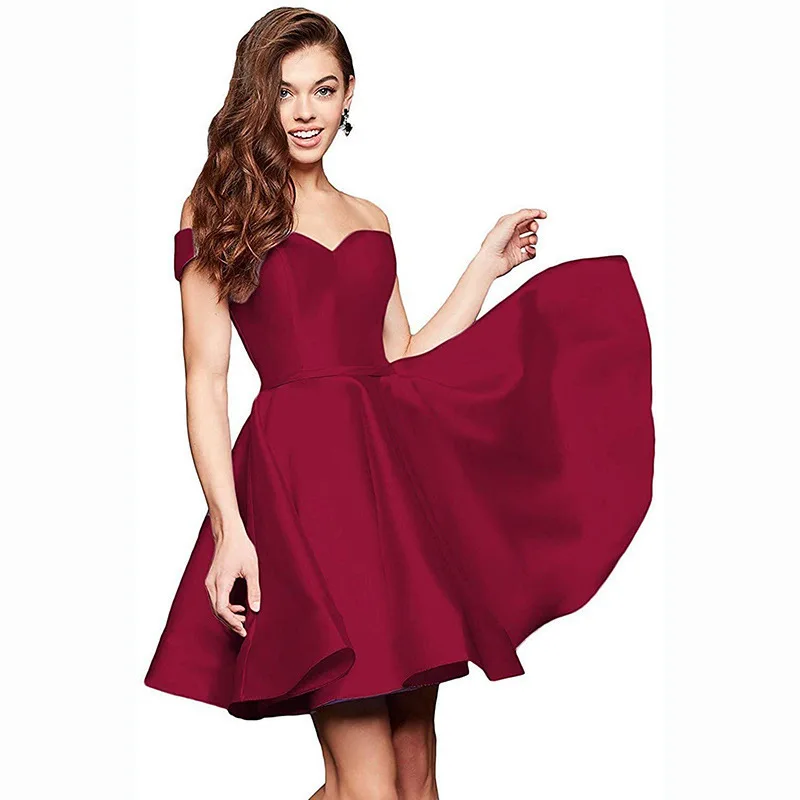 

Vintage with Slit A-line Long Bridesmaid Dresses V Neck Maid of Honor Satin Dresses Evening Party Gowns with Pockets