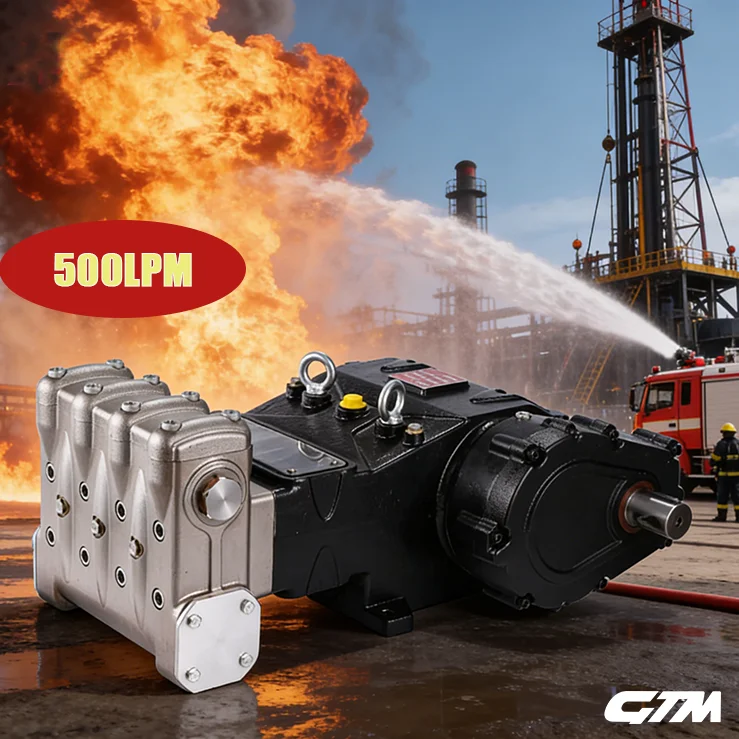 500lpm Industrial Piston Pump Car Wash Water Pump with High Pressure Ceramic Plunger Pump Put Out a Fire