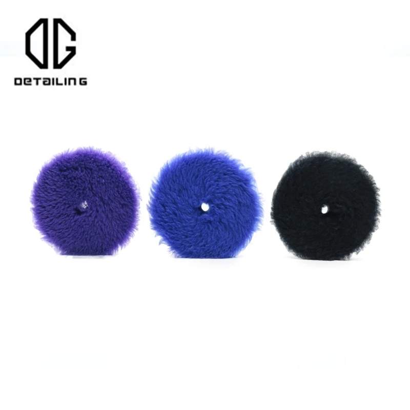 DETAILING 3/5/6 Inch Purple Woolen Polishing Pad Car Paint Polishing Buffing Wool Pad For Waxing Buffer Polisher Use