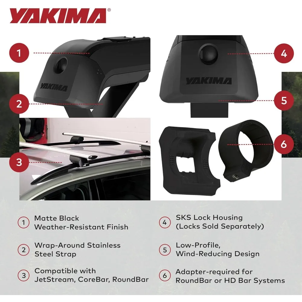 Roof Rack Towers for 4 Pack, Extended Cargo Rooftop Rail Accessories, Compatible with Vehicles Featuring Raised Side Rails, Enha