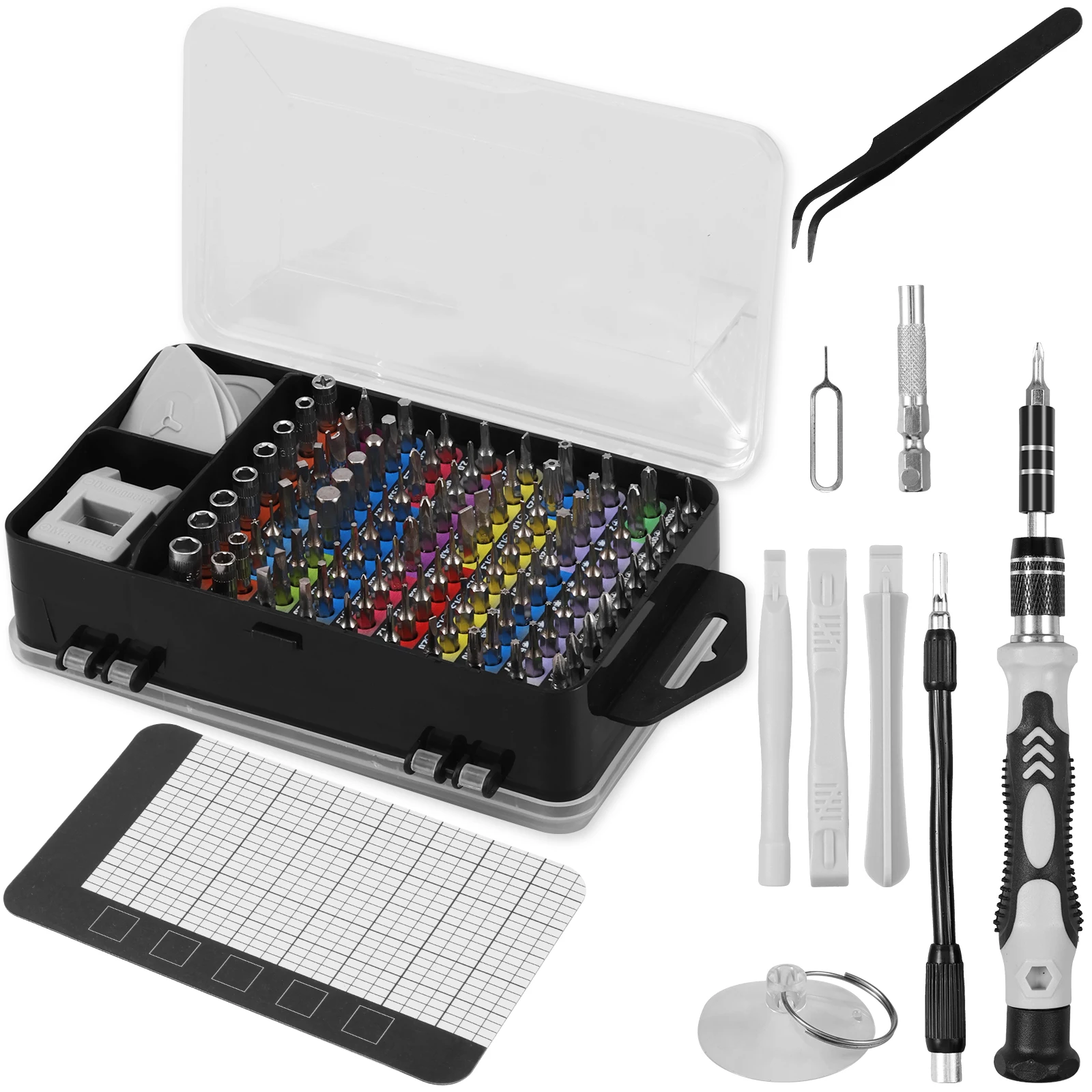 

Chrome Vanadium Steel Screwdriver Head Set Retractable Tool Rod Tail Electronic Repair Screwdriver Bit Set for Precision Work