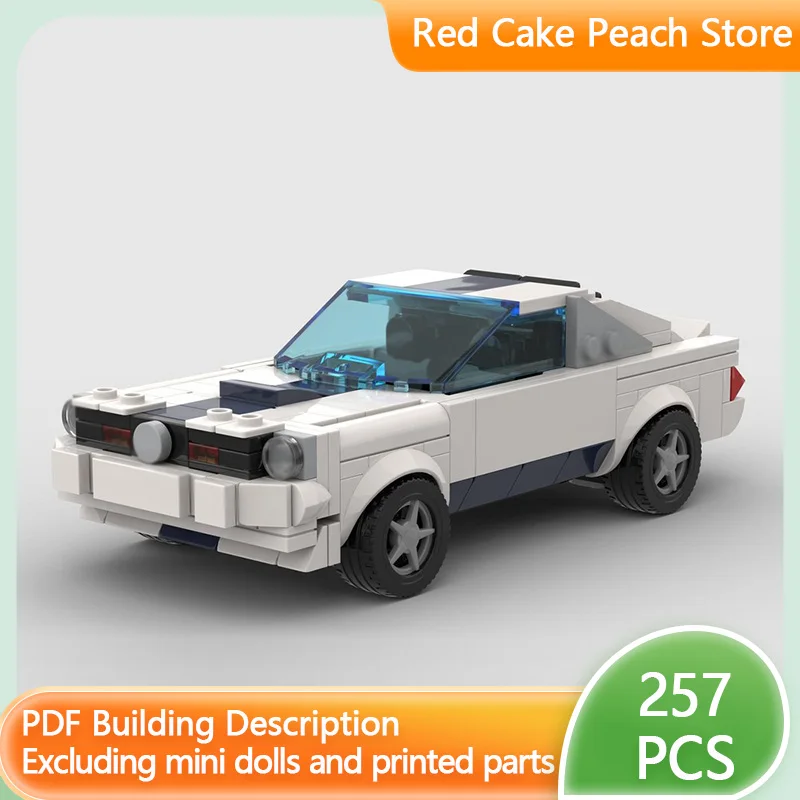 

Speed Racing Car Model MOC Building Bricks White Economy Sedan Modular Technology Children Holiday Gifts Assemble Toys Suit