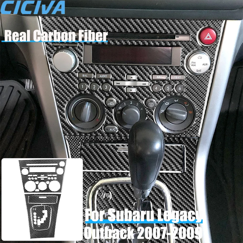 

Автомобильные аксессуары из настоящего углеродного волокна, центральный климат, набор переключения передач, накладка, мягкая наклейка для Subaru Legacy/Outback 2007 2008 2009,