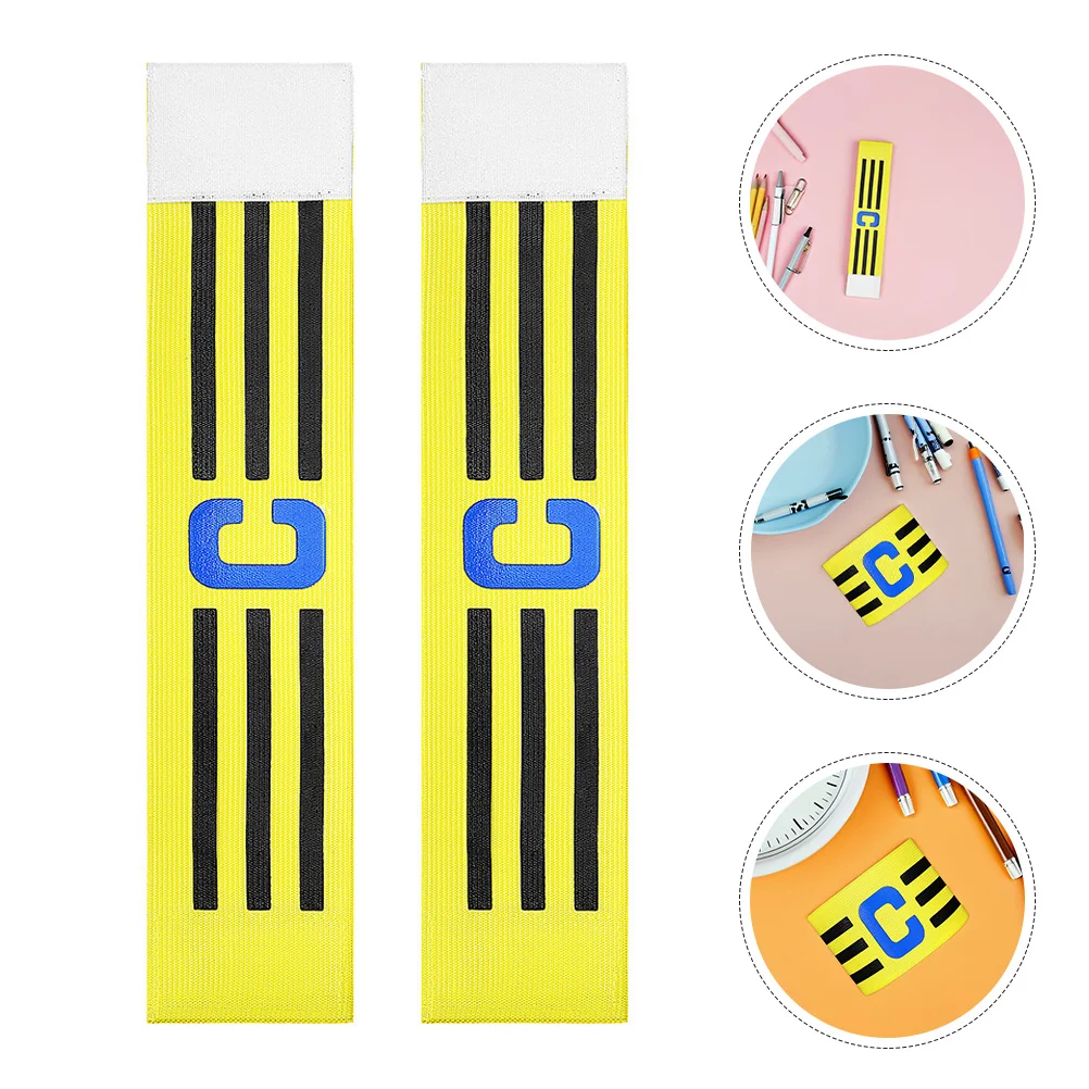 

3Pcs Soccer Captain Armbands Elastic Adjustable Football Captain Bands Sports Team Leader Armband Soccer Armband