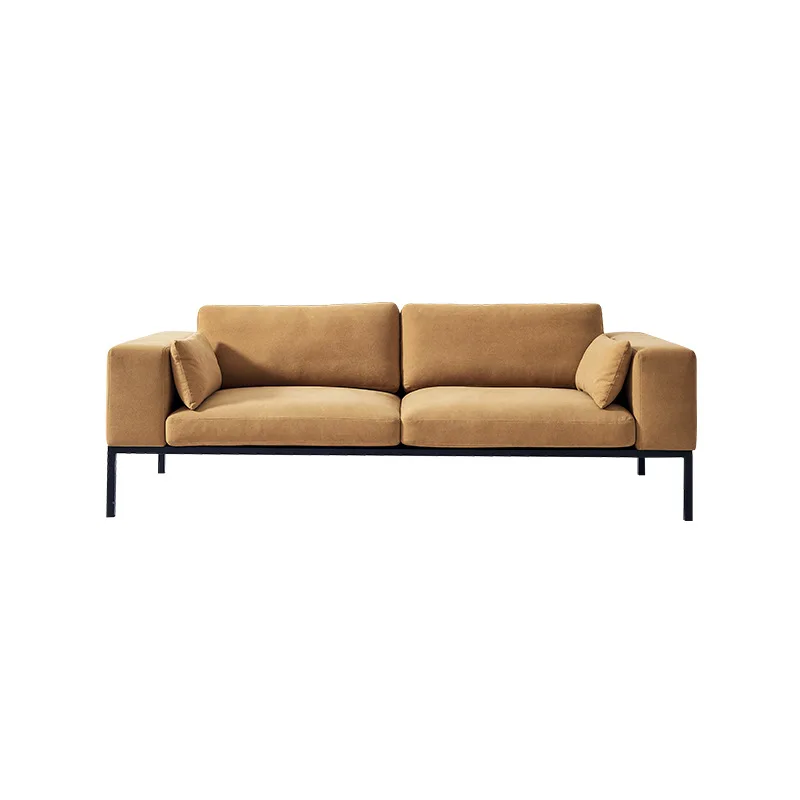 

Nordic style modern simple fabric sofa cotton and linen small apartment double sofa chair