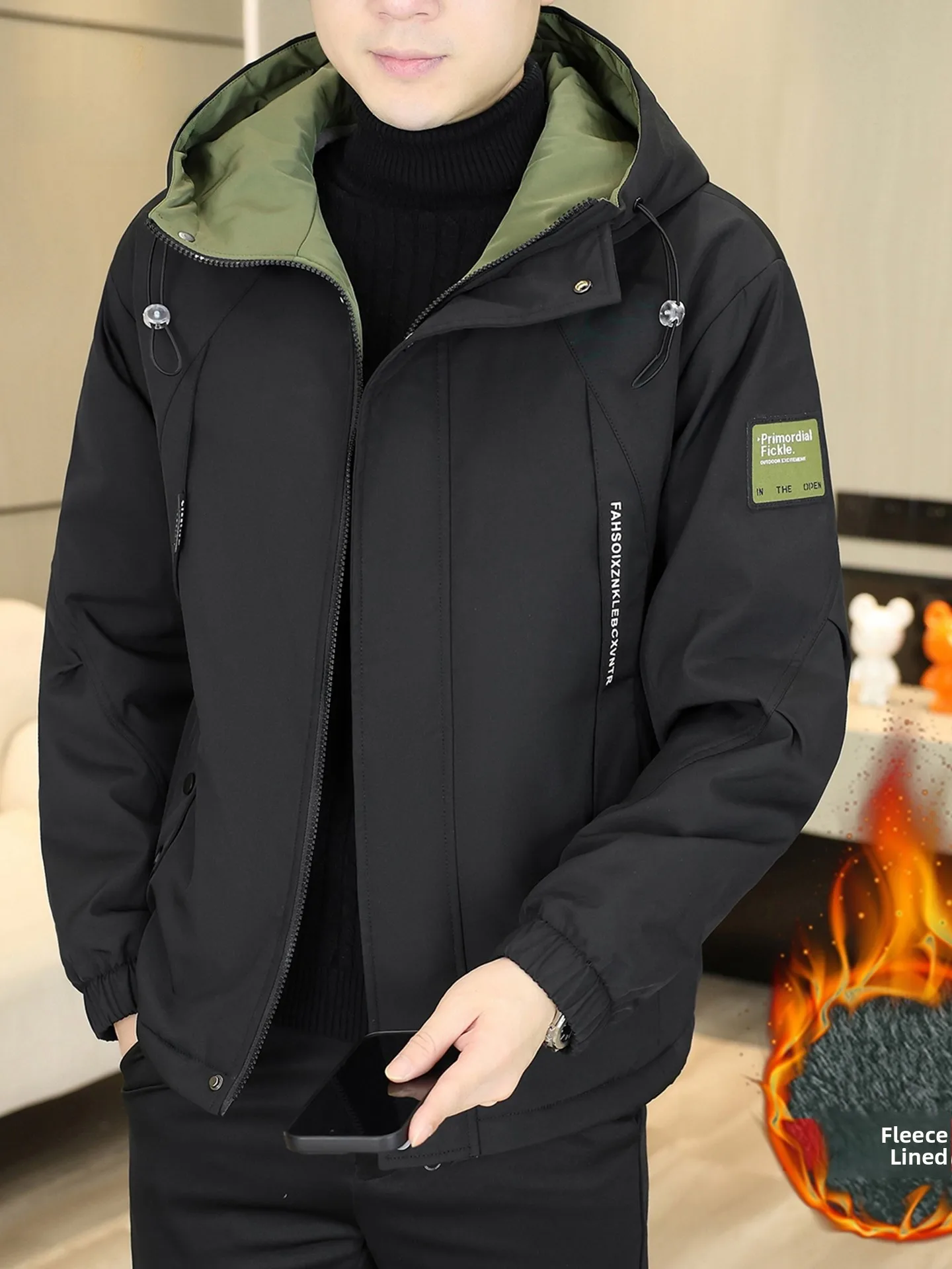 

Pierre Cardin Men's Fce Lined Thiened Cotton Workwear Jaet Warm Autumn Winter New Sle Windbreaker Coat Faion Urban...