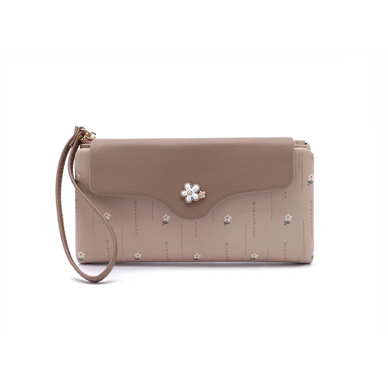 Women's Long Style Wallet Multi-Card Holder Zipper Buckle Long Money Clip Retro Coin Wallet Functional Design BOLASA