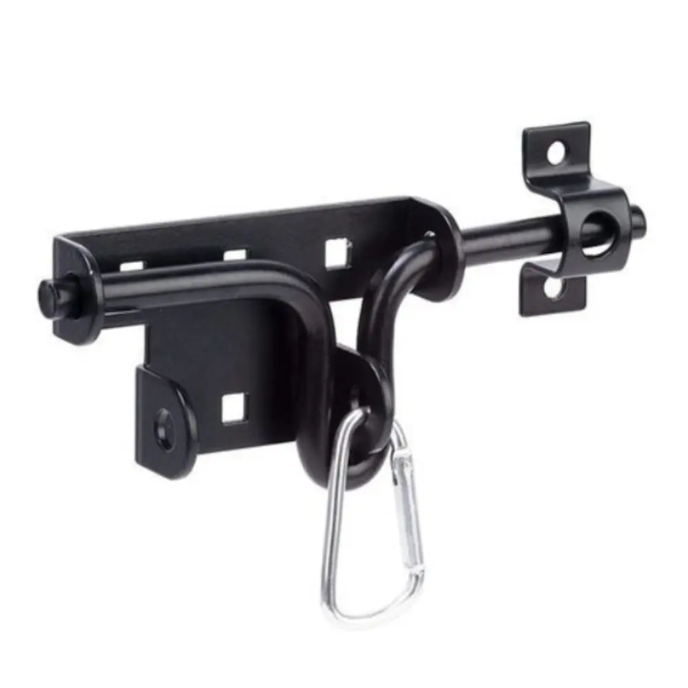 

Black Bolt Door Bolt Lock Solid Sliding Bolts Carbon Steel Gate Lock Vinyl Gates Simple Deadbolt Pin Iron Bolt Sliding Lock