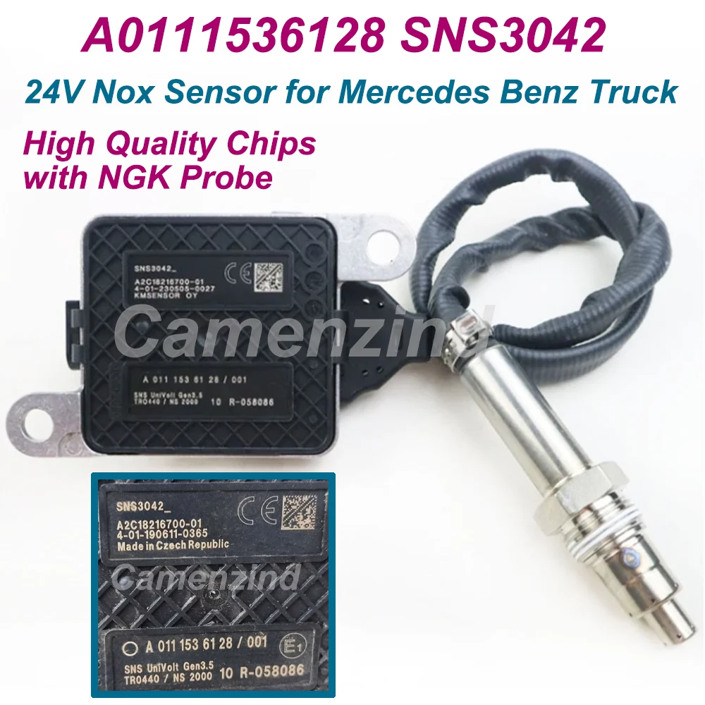 

Nitrogen Nox Oxygen Sensor for Mercedes-Benz Truck A0111536128 A0111535128 SNS3042 24V High Quality New