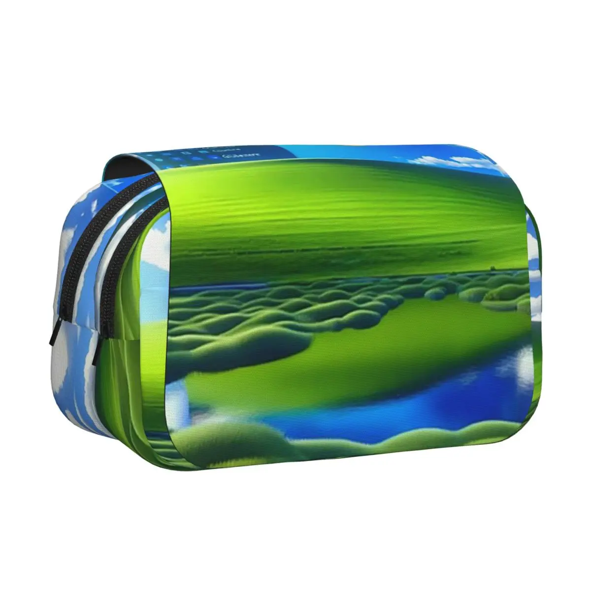 Пенал-футляр Frutiger Aero Windows XP, жесткий, кожаный, большой емкости, для мальчиков и девочек, для школы