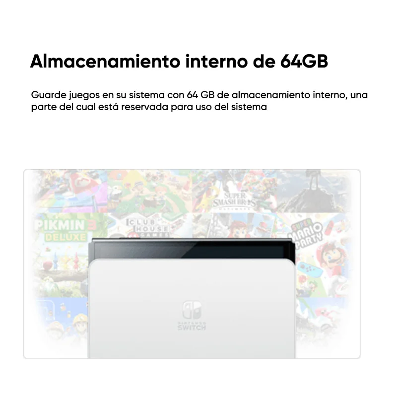 Consola Nintendo Switch Modelo OLED con Controles Joy-Con, Audio Mejorado, Ajustable, Modo TV Estable, Pantalla de 7» 4