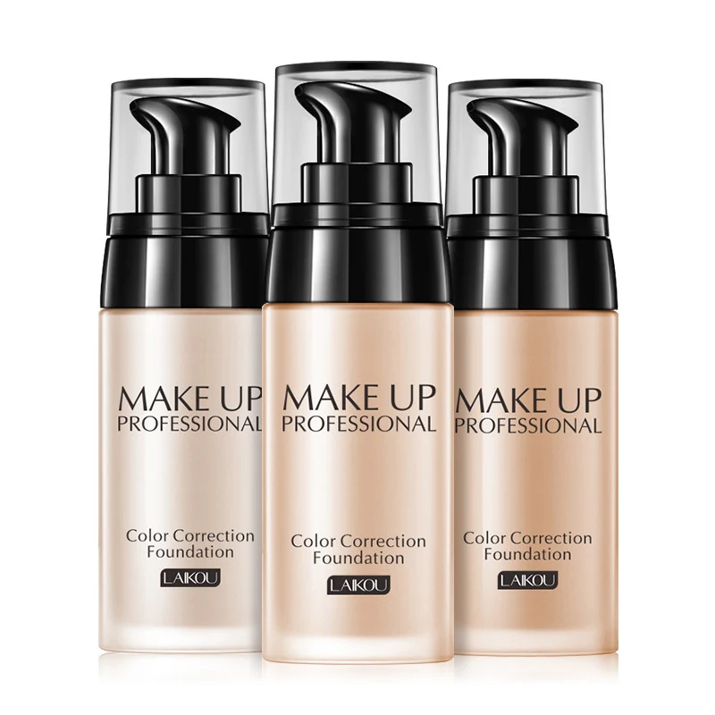 Professional Face Liquid Foundation Cream Full Coverage Concealer Moisturizing Oil Control Foundation Base Brighten Face Makeup