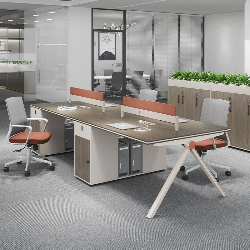 Staff office desk and chair combination, screen desk, six-person staff booth 4/6-person desk