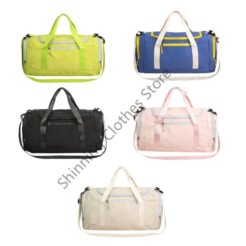 

M68A Sports Gym Bag Foldable Travel Duffle Bag Carrys on Weekender Bags for Women Girls Waterproof Overnight Bag for Yogas